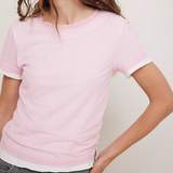 Free People BALLET TEE IN ROSE