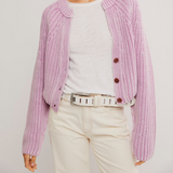 Free People SPRING FLING CARDI IN PURPLE