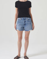 Agolde Parker Long Loose Fit Vintage Short In Lowkey