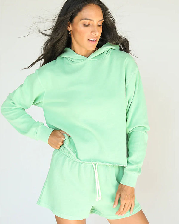 Perfectwhitetee Cash French Terry Hoodie In Apple Mint