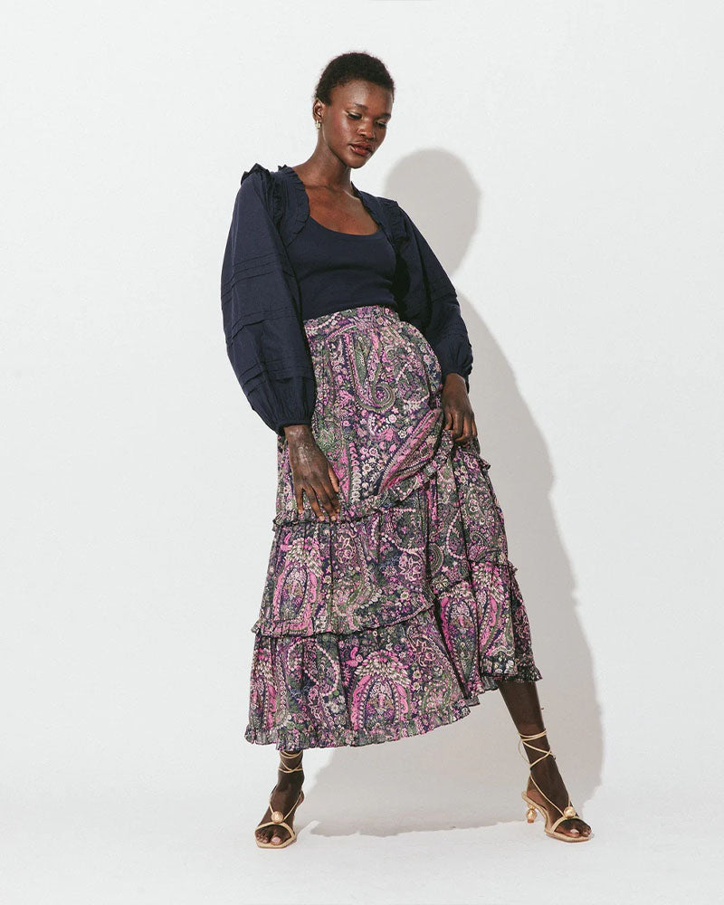 Cleobella Darcy Ankle Skirt In Caymen Paisley