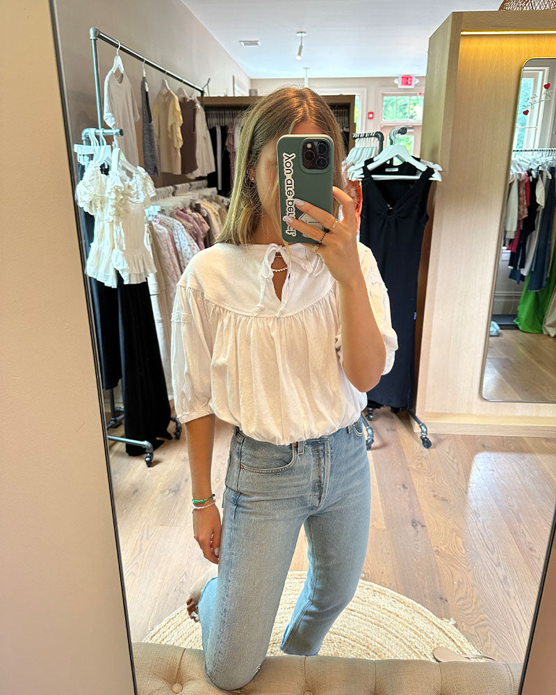 Free People No Good Alone Tee In Optic White