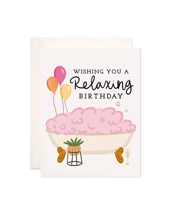 Bloomwolf Studio RELAXING BIRTHDAY CARD