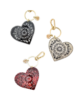 Solar Eclipse PAISLEY HEART BAG CHARM + KEYCHAIN