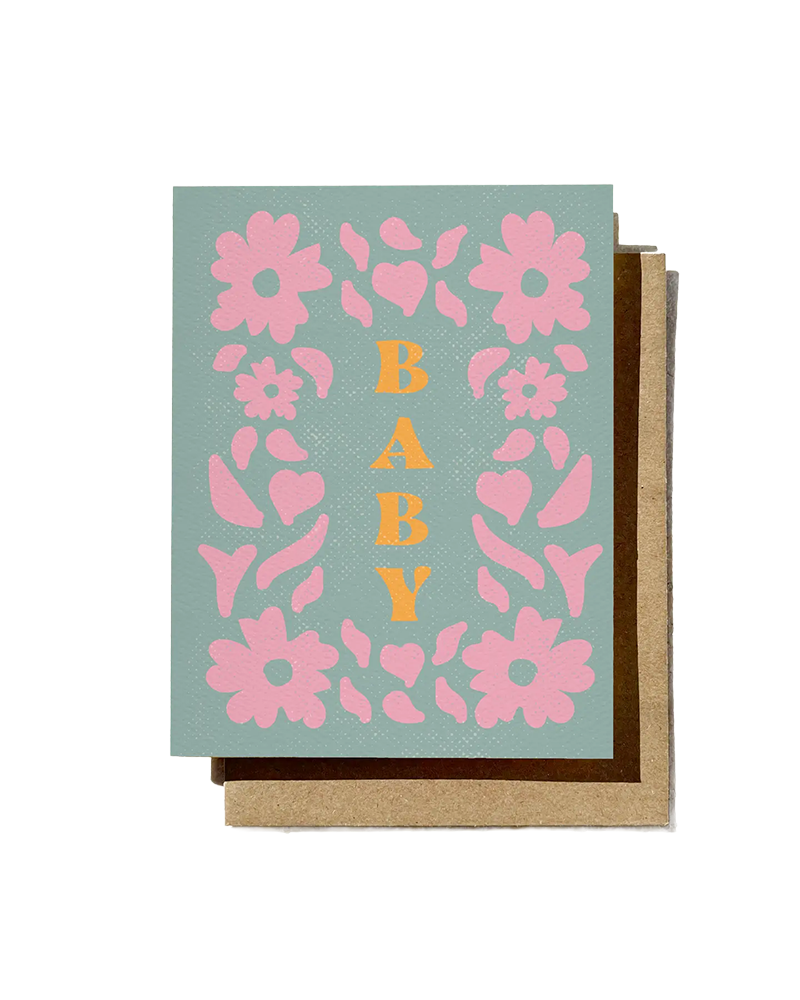 Daydream Prints BABY FLORAL SPRING CARD