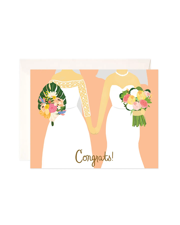 Bloomwolf Studio BRIDES CONGRATS GREETING CARD
