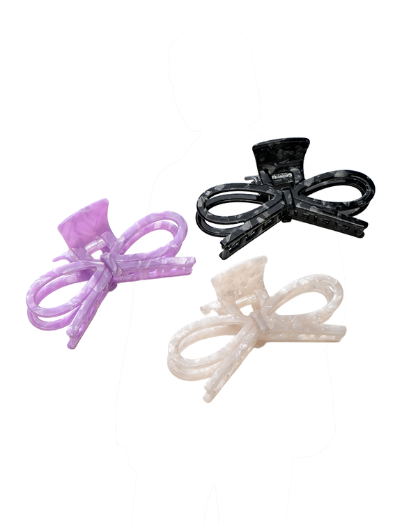 Adorro REMI SPELLBOUND HALLOWEEN WIDE BOW CLAW CLIP