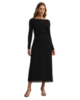 Z Supply SPELLBOUND MESH MIDI BLACK DRESS