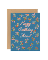 Pink Pigeon Studio BLUE DAHLIA BIRTHDAY CARD