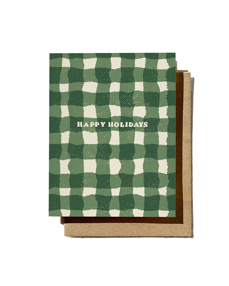 Daydream Prints GINGHAM CHRISTMAS CARD