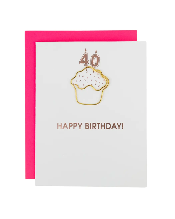Chez Gagne HAPPY BIRTHDAY CANDLES 40 CARD