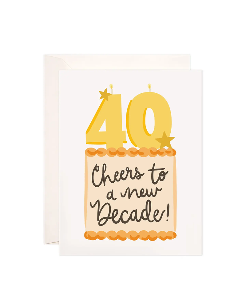 Bloomwolf Studio FORTY CAKE BIRTHDAY CARD