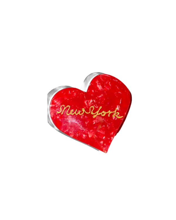 Solar Eclipse HAND-PAINTED NEW YORK HEART ACETATE CLAW HAIR CLIP