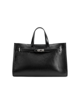Melie Bianco SUTTON BLACK VEGAN LEATHER TOTE