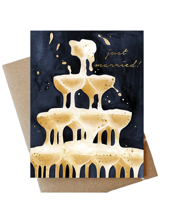 Abigail Jayne Design WEDDING BUBBLES CHAMPAGNE TOWER CARD