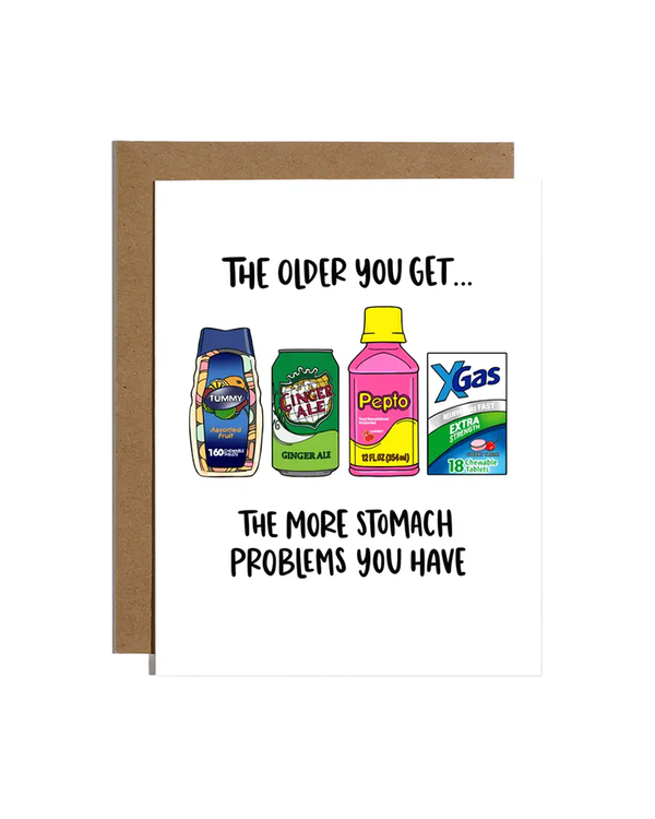 Brittany Paige STOMACH PROBLEMS BIRTHDAY CARD