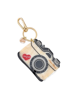Solar Eclipse HAND-PAINTED NY VINTAGE CAMERA BAG CHARM + KEYCHAIN