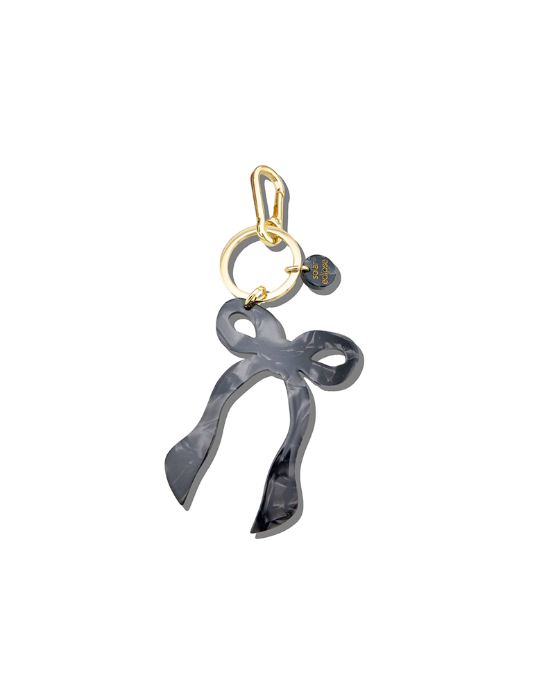 Solar Eclipse HAND PAINTED COQUETTE BOW BAG CHARM + KEYCHAIN