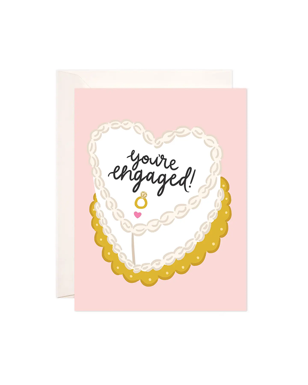 Bloomwolf Studio ENGAGED CAKE CARD