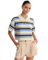 525 CROPPED STRIPE POLO