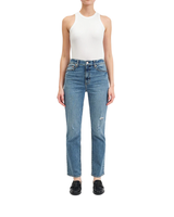 Daze SMARTY PANTS HIGH RISE SLIM STRAIGHT JEANS