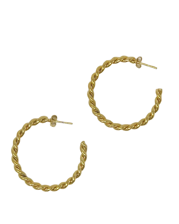 E+Y TWISTED SISTER HOOP EARRINGS