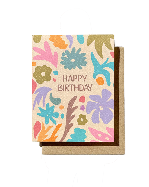 Daydream Prints FLORAL HAPPY BIRTHDAY CARD