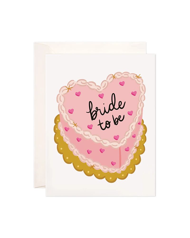 Bloomwolf Studio BRIDE CAKE BRIDAL SHOWER CARD