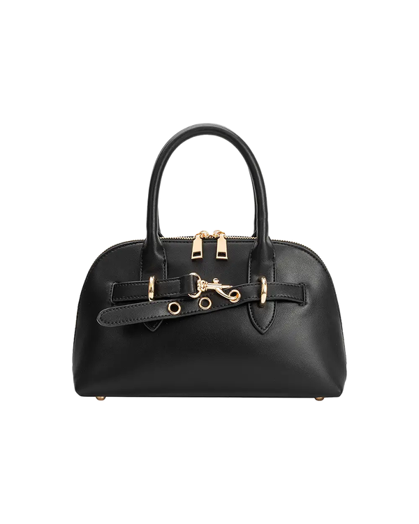 Melie Bianco RUE BLACK VEGAN TOP HANDLE BAG