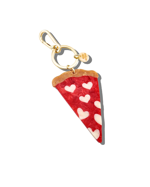 Solar Eclipse HAND-PAINTED PIZZA SLICE BAG CHARM + KEYCHAIN