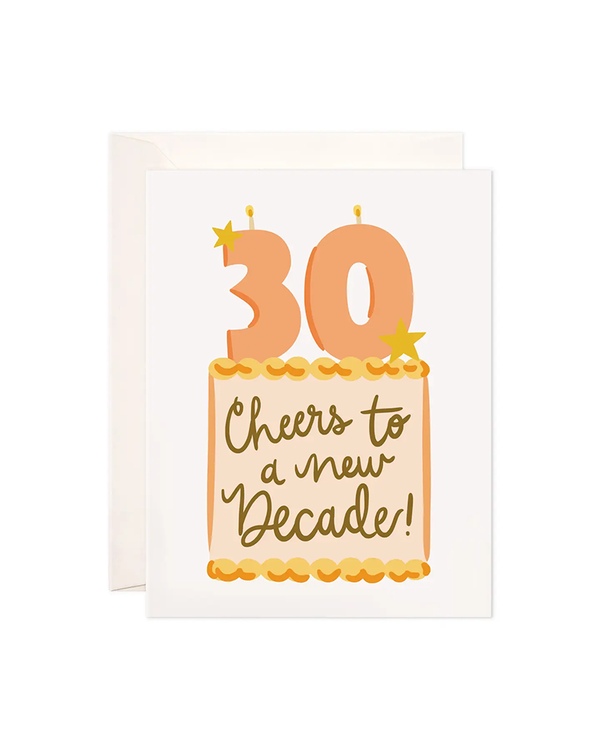 Bloomwolf Studio THIRTY CAKE BIRTHDAY CARD NA OS