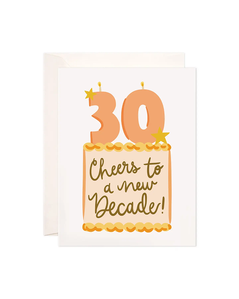 Bloomwolf Studio THIRTY CAKE BIRTHDAY CARD NA OS