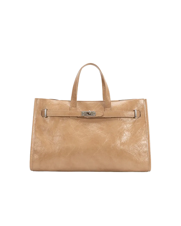 Melie Bianco SUTTON TAN VEGAN LEATHER TOTE