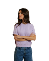 Perfect White Tee KENNEDY REVERSE FLEECE SHORT SLEEVE CREW NECK SWEATSHIRT