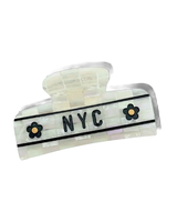 Solar Eclipse HAND-PAINTED NYC MOSAIC CLAW HAIR CLIP