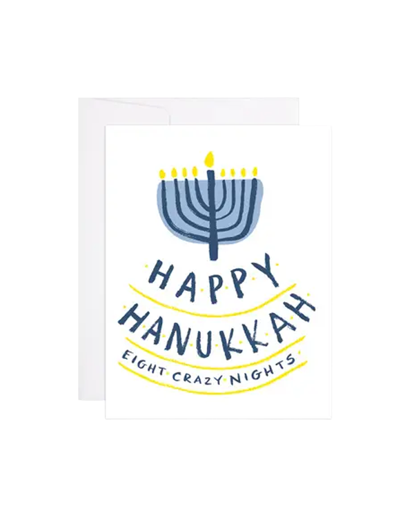 9th Letter Press EIGHT CRAZY NIGHTS CARD