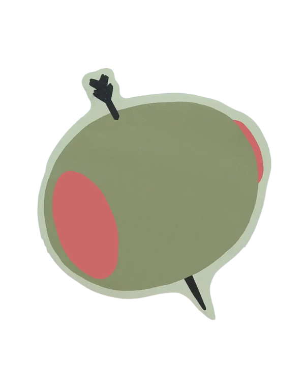 Idlewild Co. OLIVE DIE CUT STICKY NOTEPAD