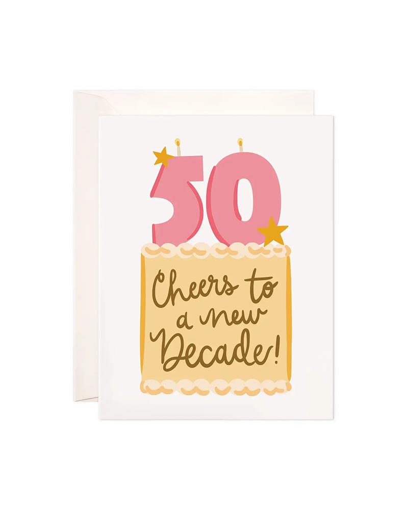 Bloomwolf Studio FIFTY CAKE BIRTHDAY CARD