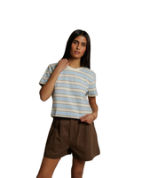Perfect White Tee GIA STRIPE SS CREW TEE