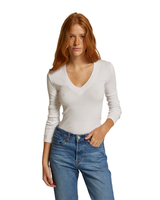 Perfectwhitetee  VIOLA LONGSLEEVE V NECK