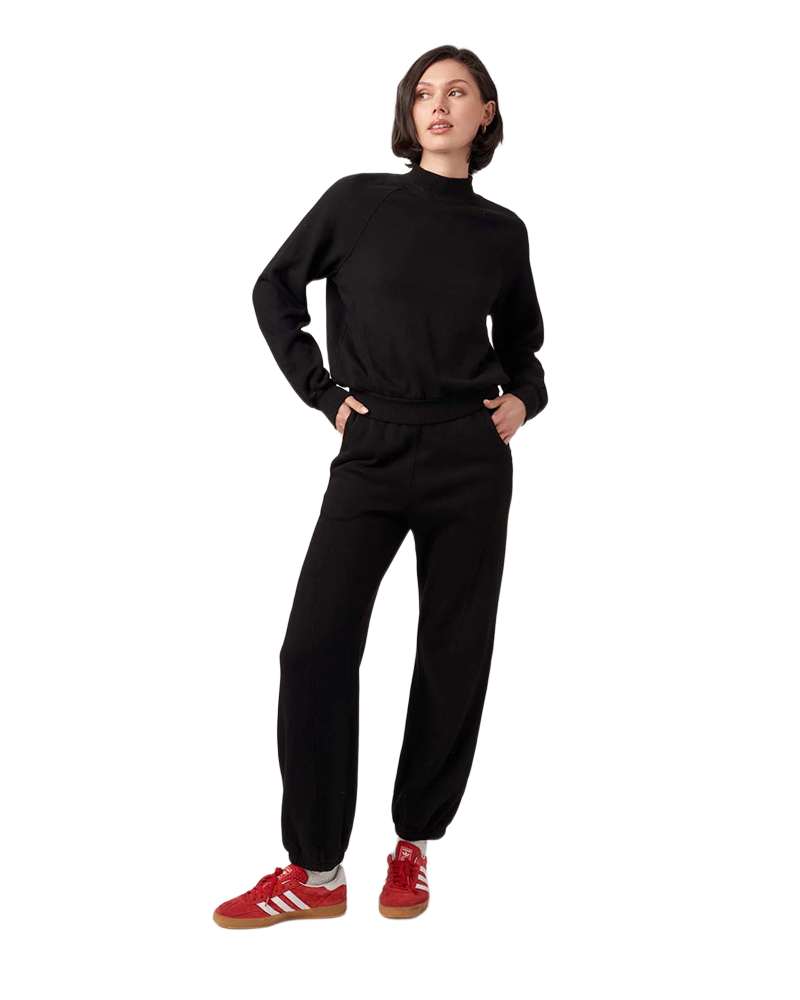 Project Social T TIME TO CHILL SEAMED MOCK NECK SWEATSHIRT