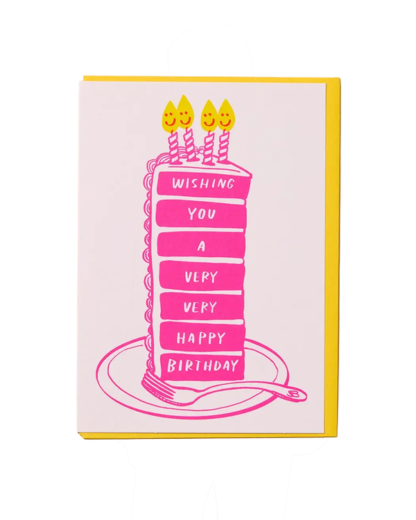 And Here We Are WISHING YOU A VERY HAPPY CAKE BIRTHDAY CARD