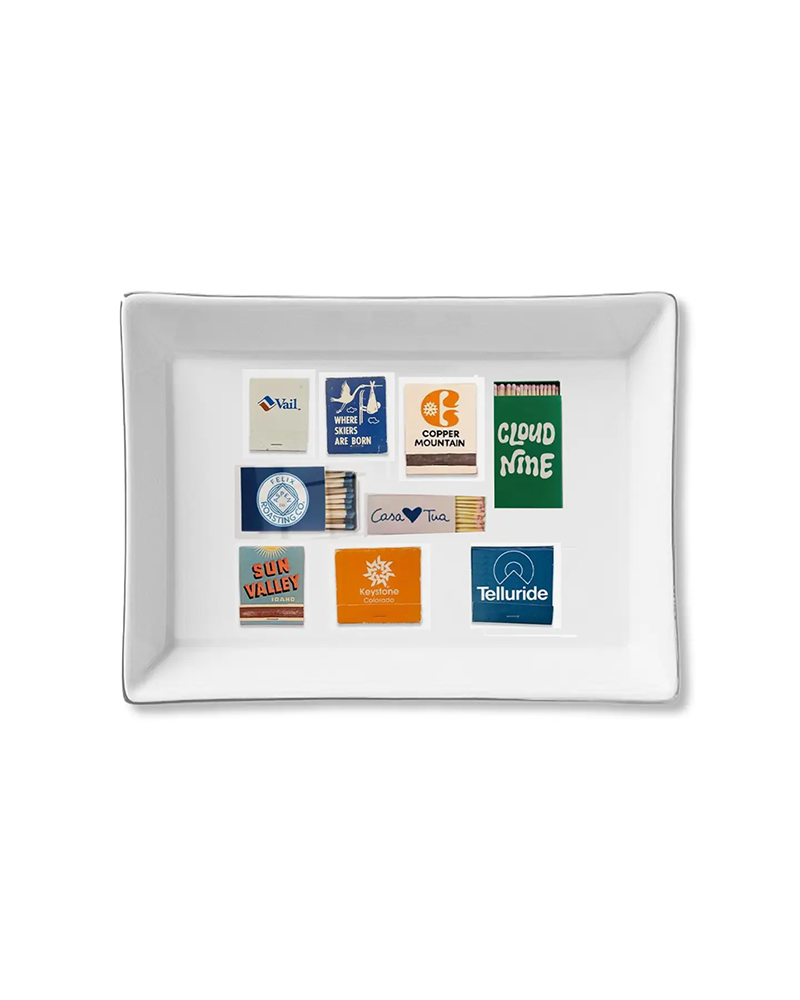 Toss Designs MATCHES SKI RESORT CERAMIC TRAY