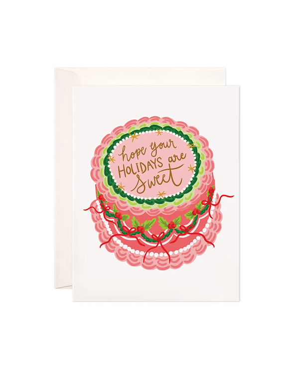 Bloomwolf Studio HOLIDAY CAKE CHRISTMAS CARD