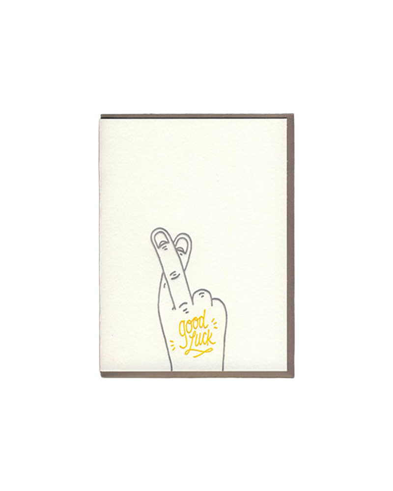 Bench Pressed GOOD LUCK FINGERS CROSSED CARD
