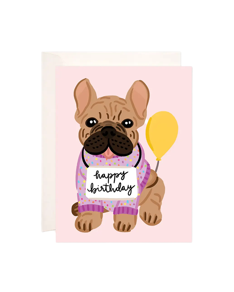 Bloomwolf Studio FRENCHIE BIRTHDAY CARD