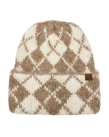 Fashion City ARGYLE PATTERN WARM KNIT CUFFED BEANIE