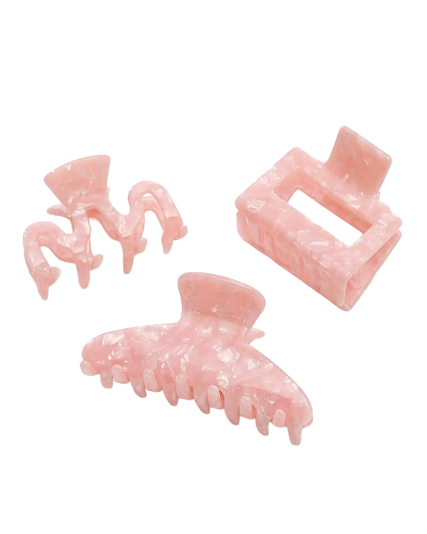Adorro SALTWATER PINK ASSORTED S/M CLAW CLIP