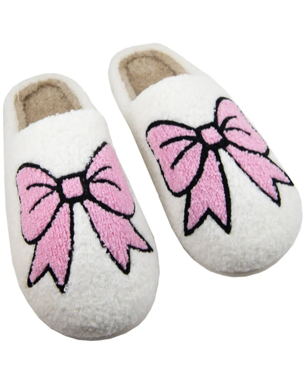 Katydid LIGHT PINK BOWS COQUETTE SLIPPERS