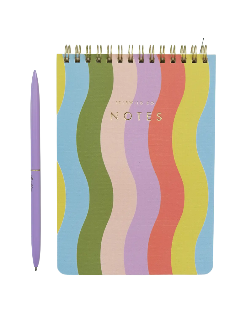 Idlewild Co. WAVY RAINBOW SPIRAL JOTTER